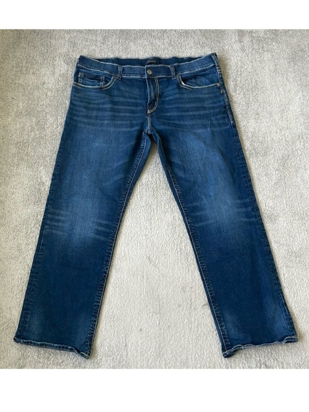 VGC Men's Silver Eddie Dark Wash Jeans - Size 40